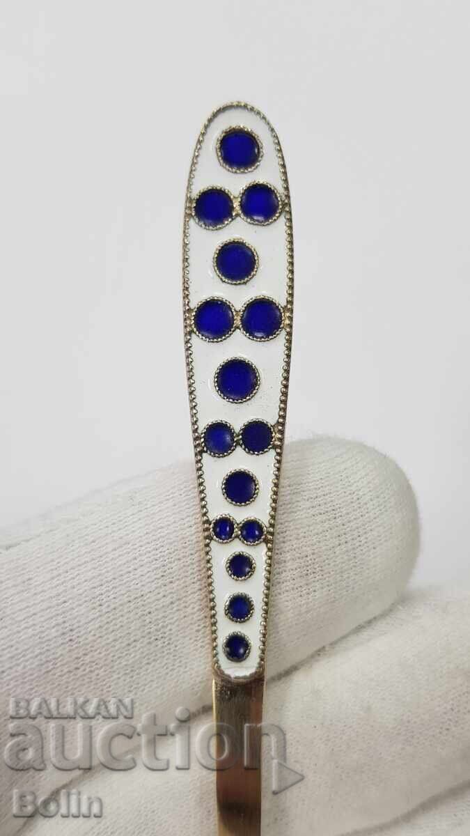 Сребърна, позлатена лъжичка с Емайл СССР-РУСИЯ - 916 проба с цена € 42.00 | 82.14 лв. Сребърна, позлатена лъжичка с Емайл СССР-РУСИЯ - 916 проба с цена € 42.00 | 82.14 лв.