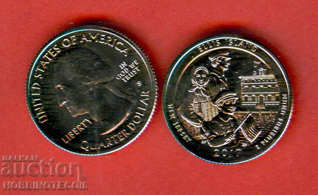 ΗΠΑ USA 25 cent έκδοση 2017 - S Ellis Island UNC