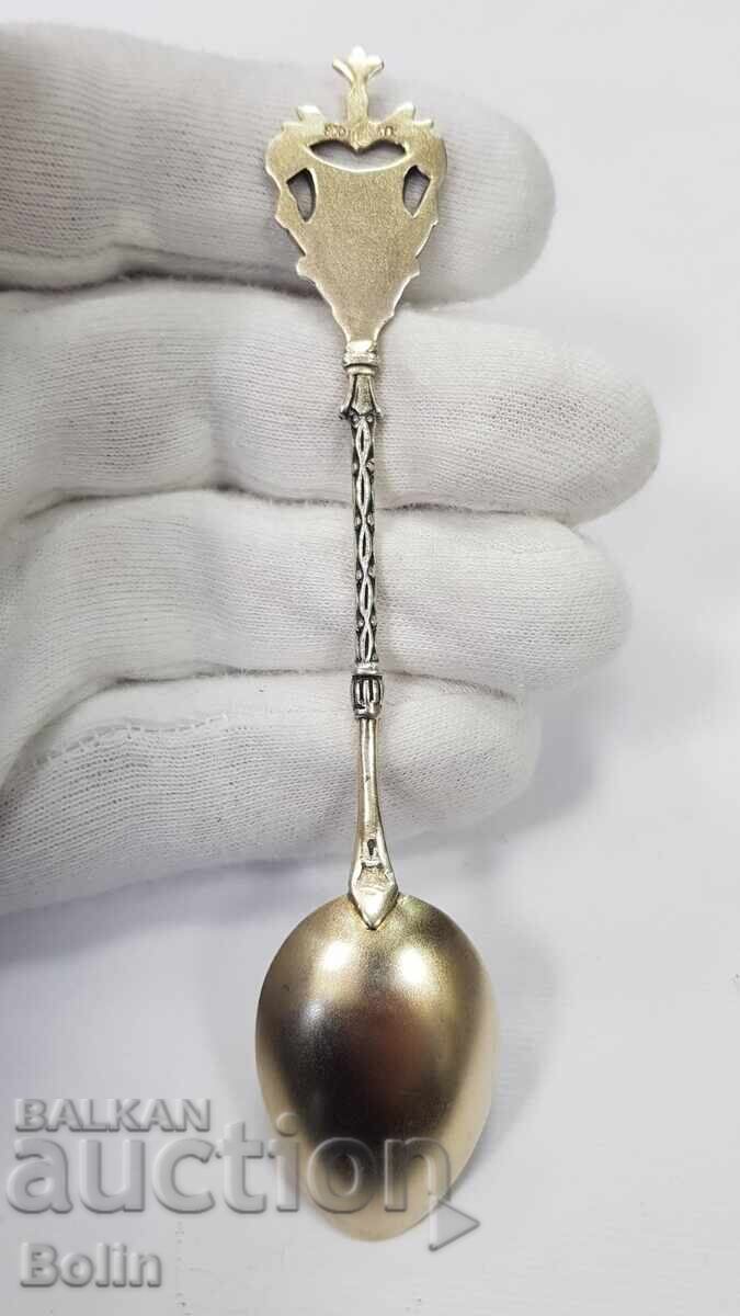 Livrarea Linguriță argintată, aurită cu Email Pictural - Malta 800 pr Livrarea Linguriță argintată, aurită cu Email Pictural - Malta 800 pr