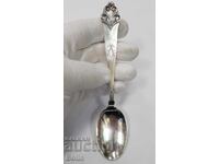Ажурна сребърна лъжичка, лъжица 830 проба - Европа-Ловна