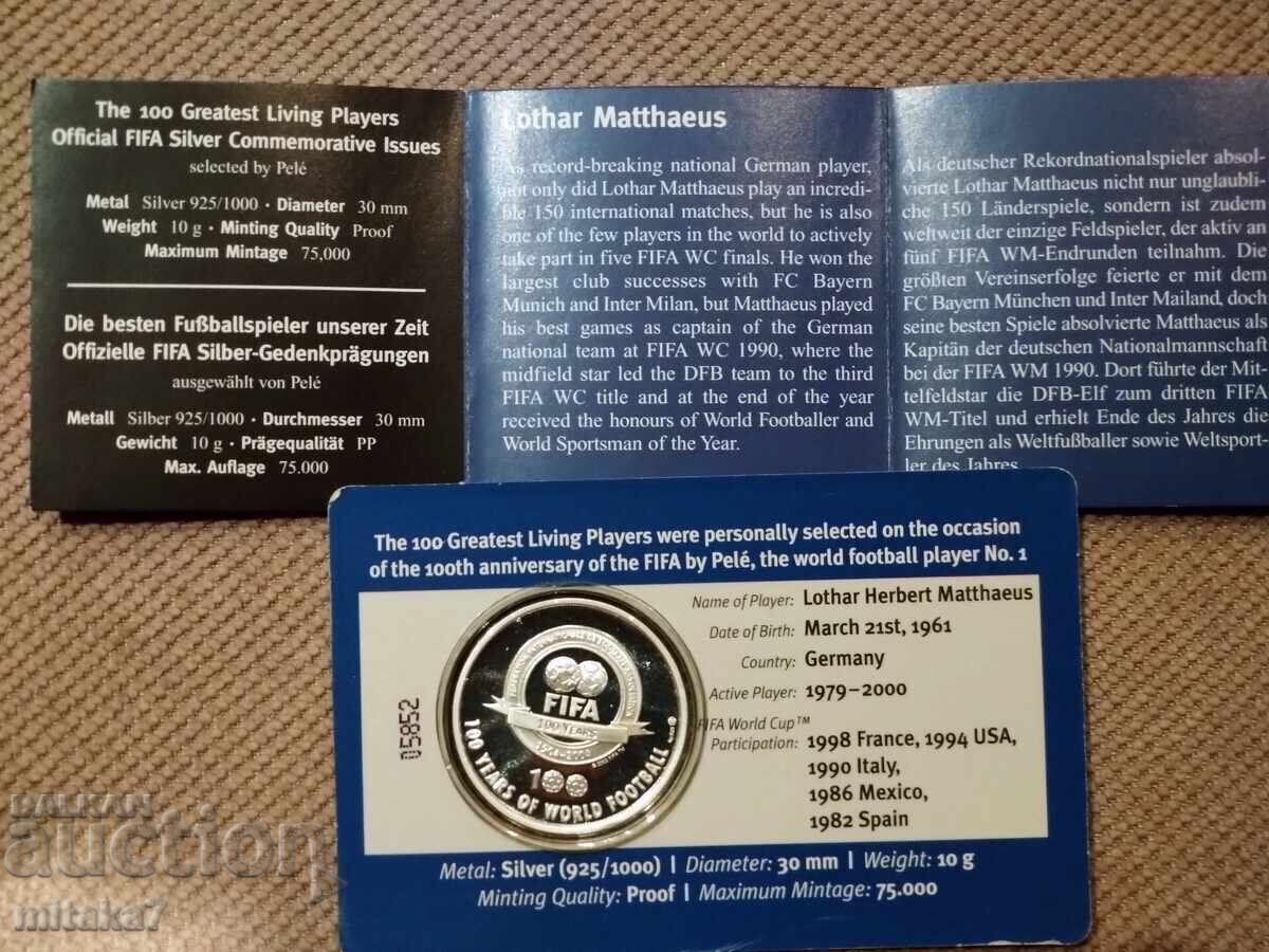 Сребърен медал, ФИФА с цена € 28.00 | 54.76 лв. Сребърен медал, ФИФА с цена € 28.00 | 54.76 лв.