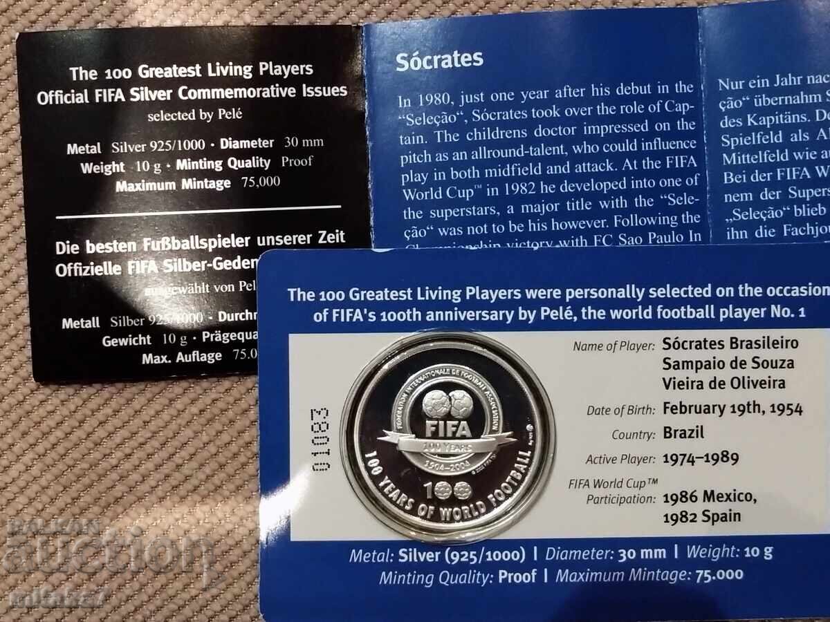 Сребърен медал, ФИФА с цена € 28.00 | 54.76 лв. Сребърен медал, ФИФА с цена € 28.00 | 54.76 лв.