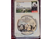 ΑΡΓΥΡΗ ΚΙΝΕΖΙΚΗ ΠΑΝΔΑ 2013 MS 70 NGC BZC