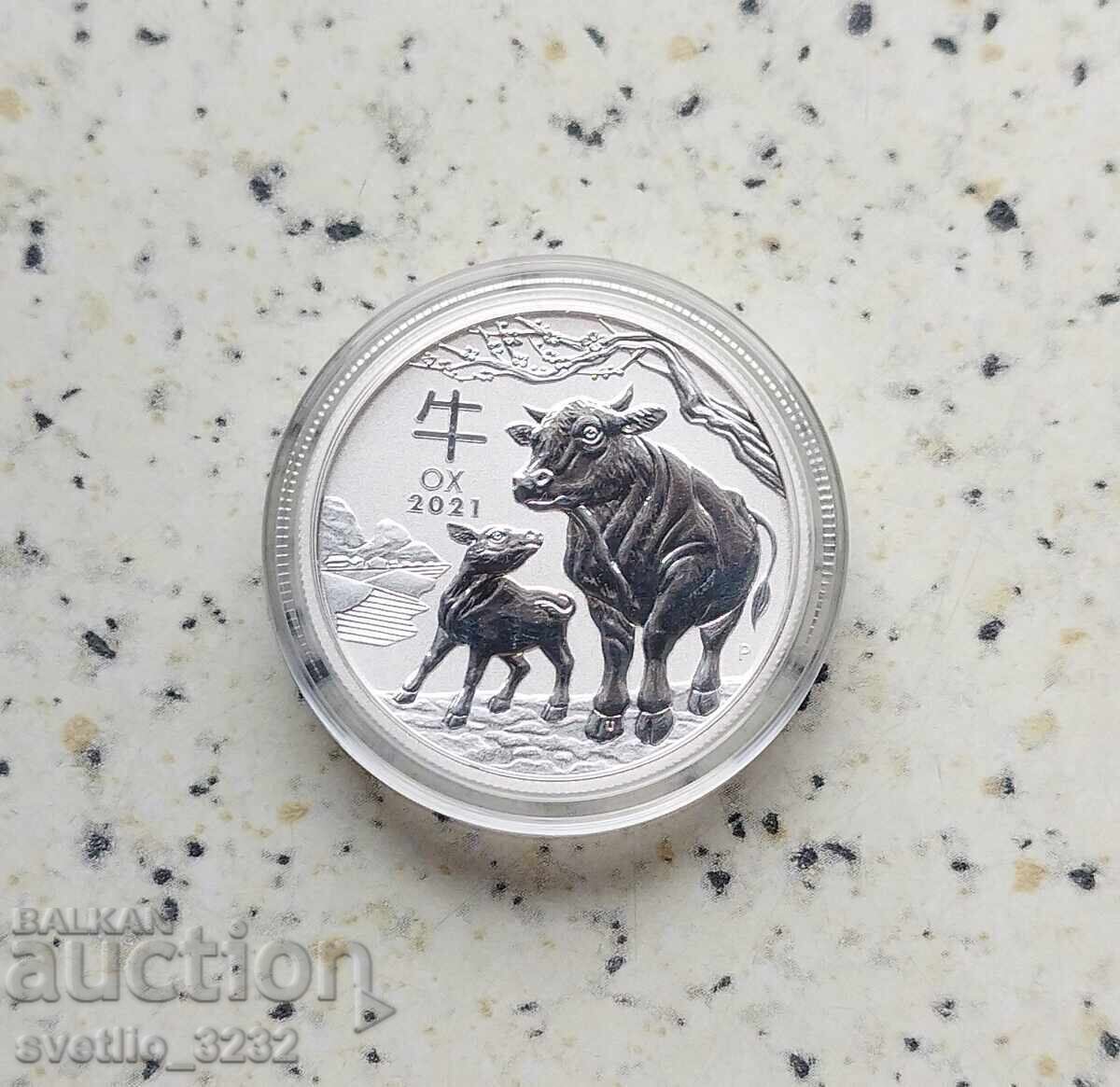 Argint 1/2 OZ 2021 Taur