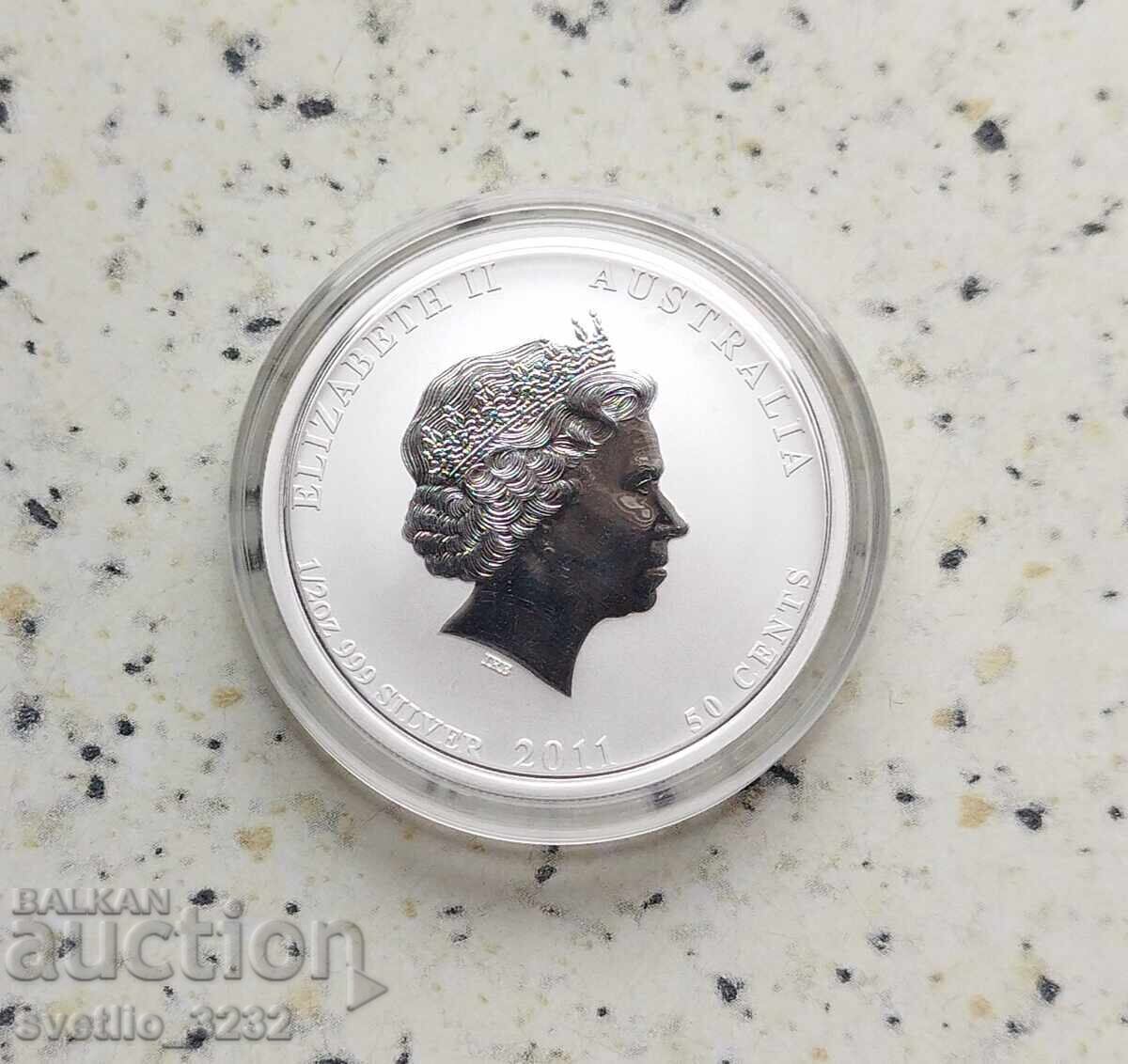 Argint 1/2 OZ 2011 Iepure cu preț € 80.00 | 156.47 BGN