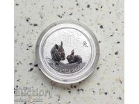 Сребро 1/2 OZ 2011 Заек