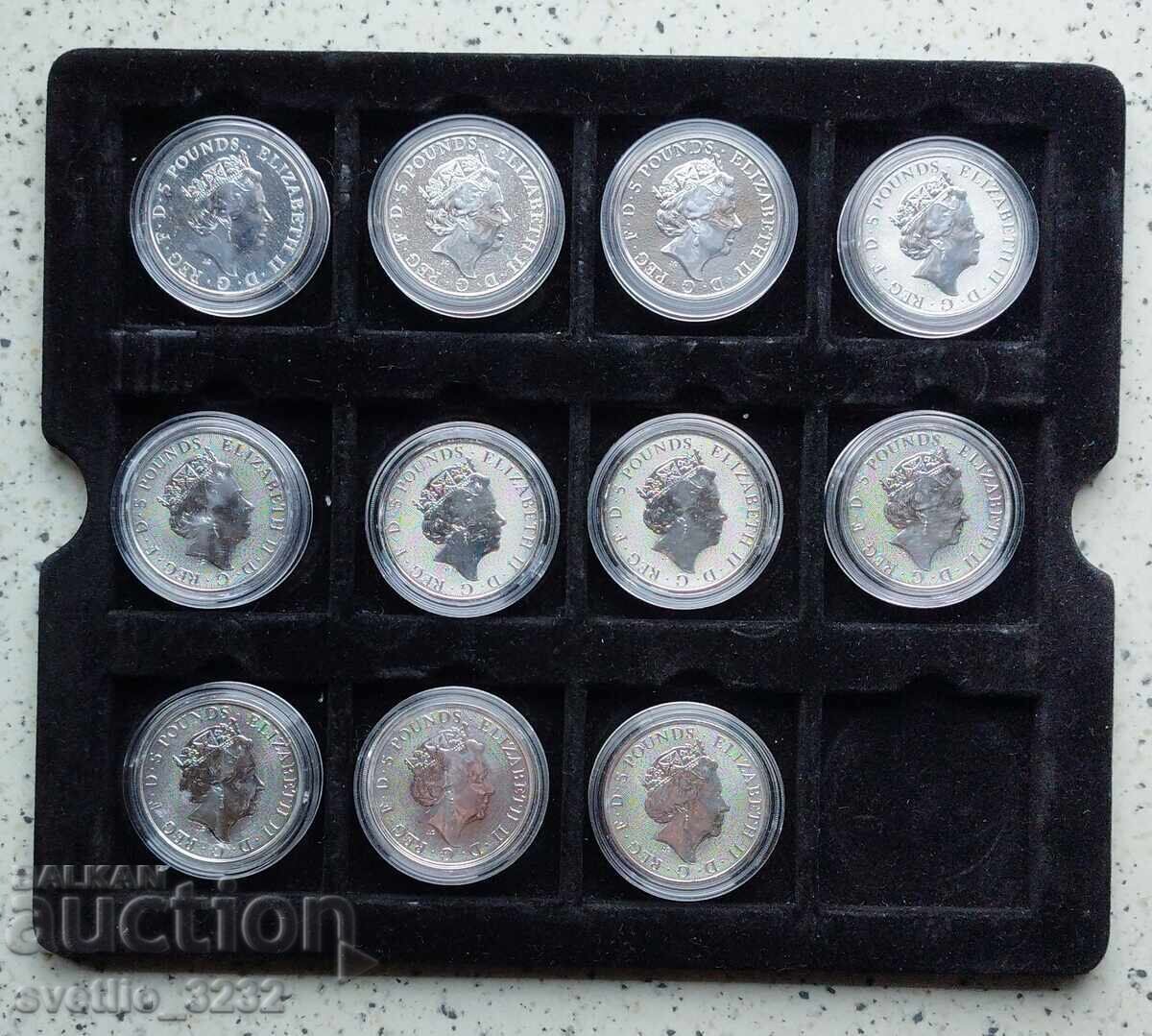 Argint 2 OZ Fiarele Reginei 11 buc cu preț € 2600.00 | 5085.16 BGN