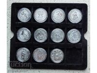 Silver 2 OZ Queen's Beasts 11 pcs