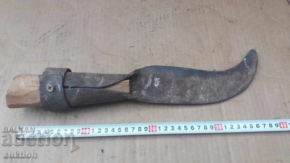 Σφυρήλατο αναγεννησιακό δρεπάνι για κλάδεμα θάμνων - 7