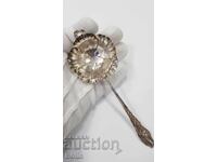 Прекрасна сребърна лъжица за захар Франция 19 век