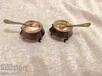 Borcănașe sovietice pentru caviar, 2 bucăți, noi-nouțe!