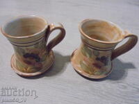 №*8425 Două căni ceramice franceze La Poterie Provence