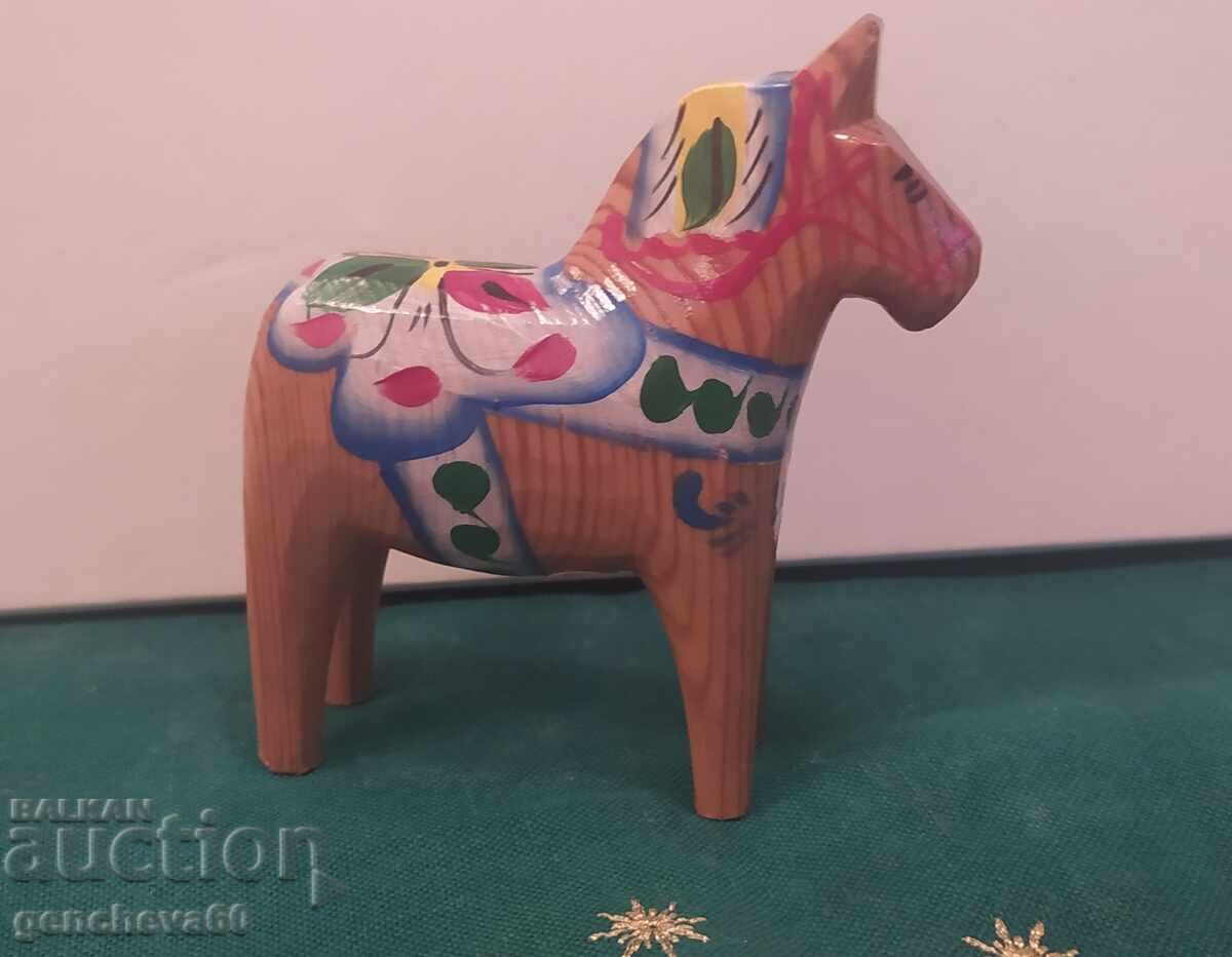 Винтидж малък ръчно рисуван кон/SWEDEN