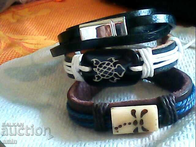 Όμορφα δερμάτινα βραχιόλια