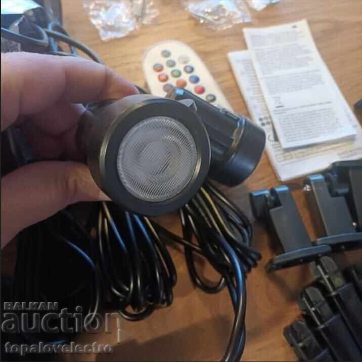 Delivery of Set of 8 RGB garden spotlights with remote control Delivery of Set of 8 RGB garden spotlights with remote control