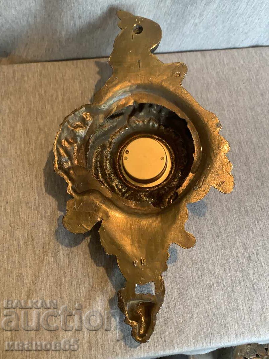 Vechi barometru masiv din bronz - 6