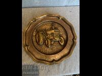 старо бронзово пано за стена трактор FORD