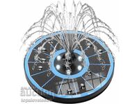 Соларен фонтан за градина, 3.5W, 8 дюзи, LED осветление