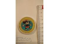 Vechi insignă stereo rusească cu animație Mickey Mouse
