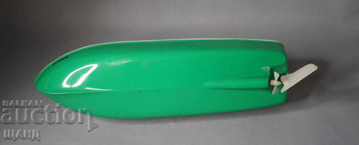 Vechiă Jucărie de Plastic Germană Model Navă Vapor Barca - 5