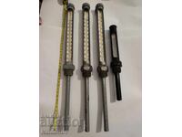 Lot of 4 mercury thermometers for pipes