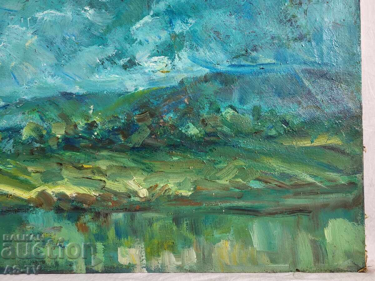 Δημοπρασία Παλιός πίνακας Τοπίο ζωγράφος Βένκο Πέτροφ