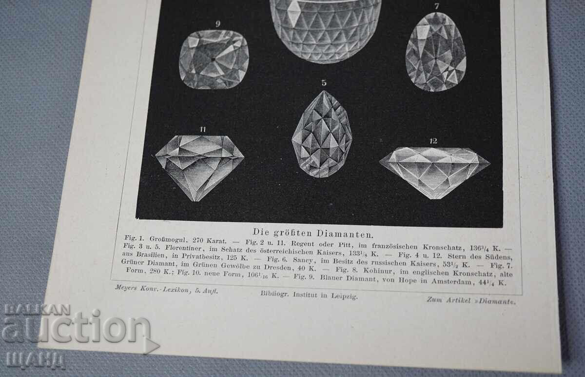 1900 Λιθογραφία Είδη Διαμαντιών με τιμή € 5.11 | 9.99 BGN