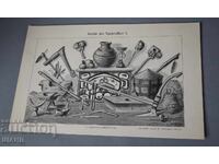 1900 Λιθογραφίες εργαλείων ιθαγενών