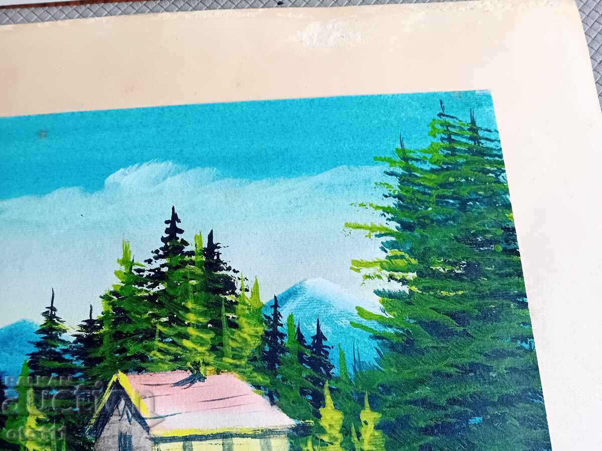 Licitație TABLOU VECHI ACVAREL IVAN BOTUŞAROV SEMNAT