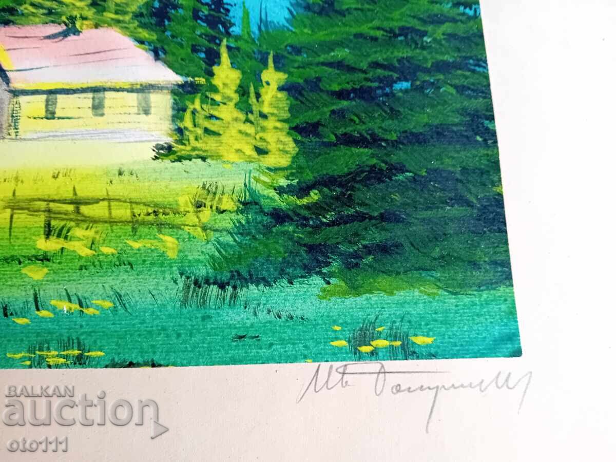 Livrarea TABLOU VECHI ACVAREL IVAN BOTUŞAROV SEMNAT