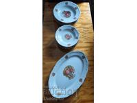 Set de servire Isis, farfurii și platouri din perioada socialistă