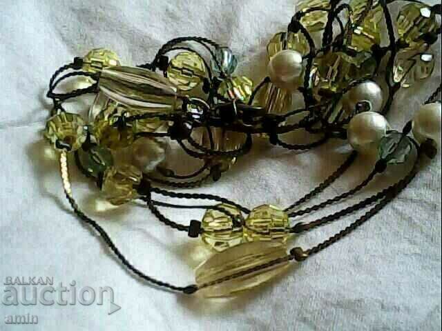 double necklace with natural stones and pearls with price € 5.00 | 9.78 BGN double necklace with natural stones and pearls with price € 5.00 | 9.78 BGN