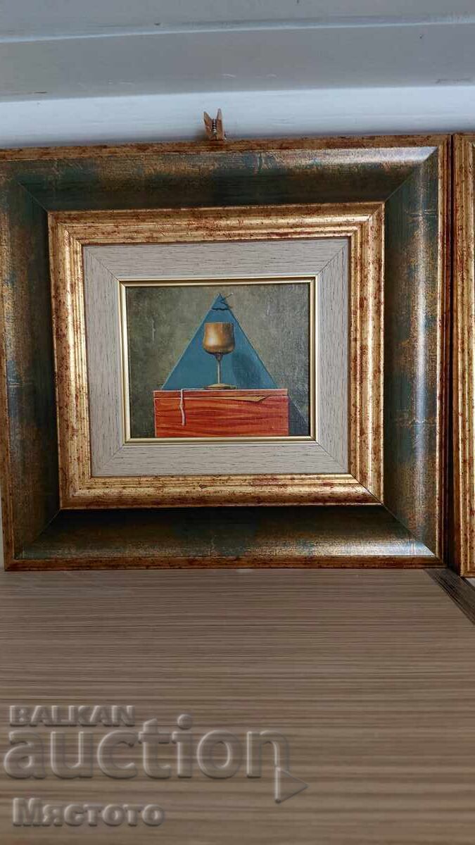 Volodya Kenarev - Triptych Painting Pyramid 1, 2, 3 Oil - 6