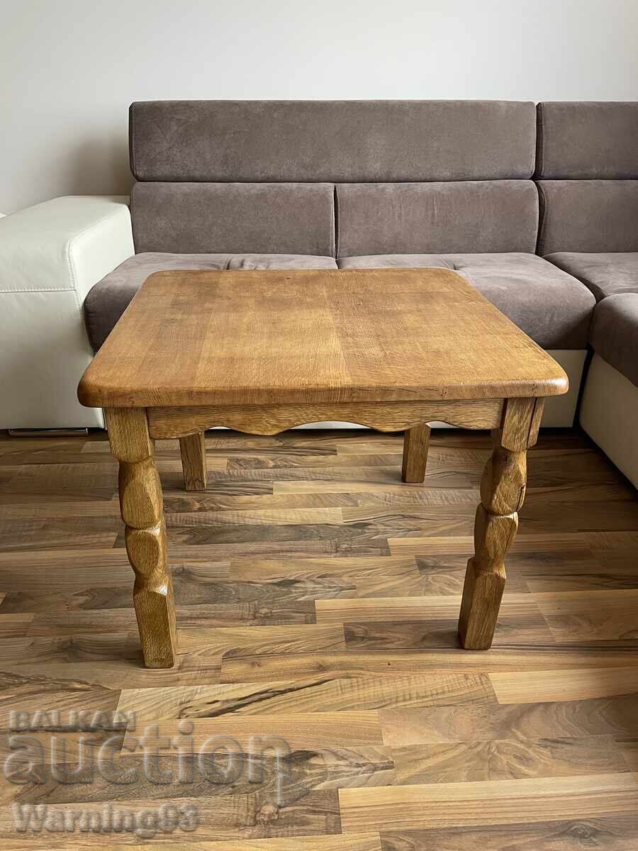 Old wooden table made of solid wood - wood carving - 6