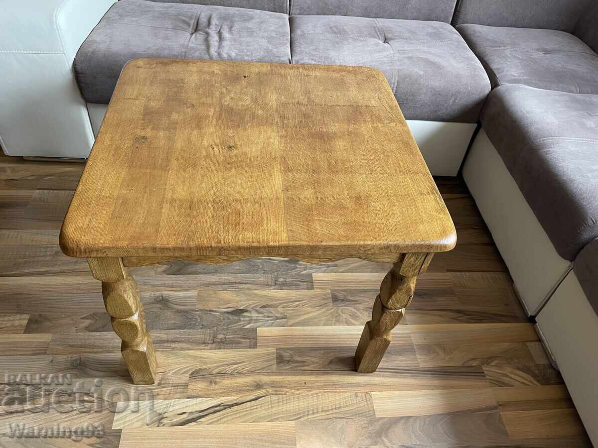 Old wooden table made of solid wood - wood carving - 7