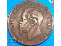 10 чентесими 1866 Италия ОМ бронз - RARE