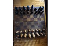 Șah mare din lemn din perioada țaristă 39.5/39.5 cm