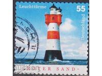 Timbrul poștal timbrat Marea Far Roter Sand 2004 din Germania