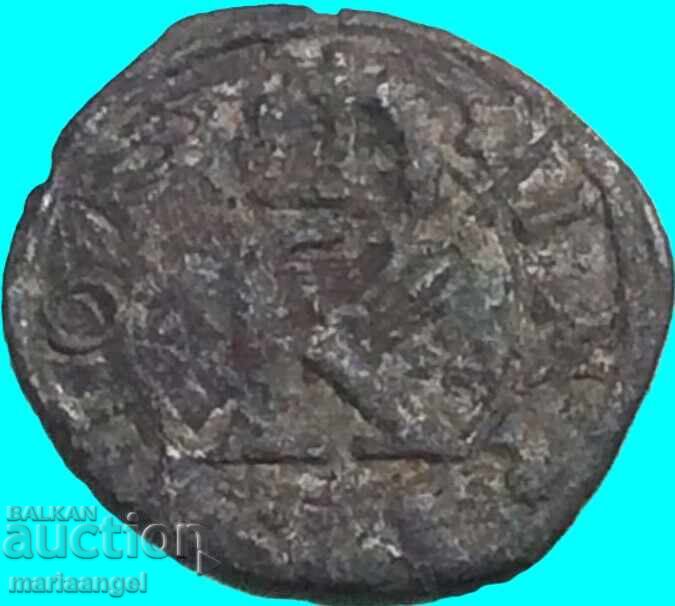 Quatrino Carol V Habsburg Italia 1535-1556 monogramă K - 7 Quatrino Carol V Habsburg Italia 1535-1556 monogramă K - 7