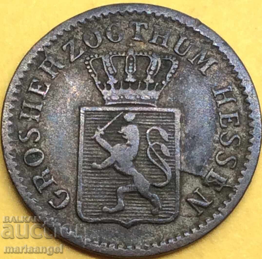 1 кройцер 1849 Германия Хесе-Дармщадт