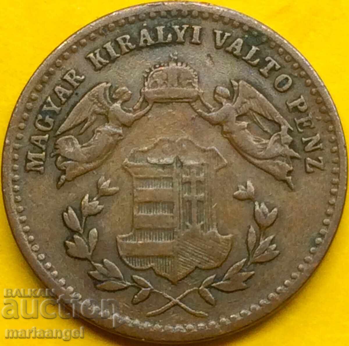 Ungaria 1 Kreuzer 1872 KV Austria Îngeri