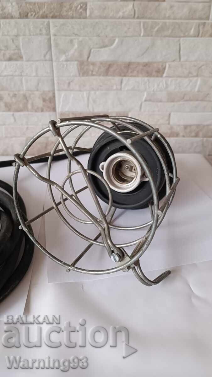 Γερμανικό φορητό φως εργασίας με κουμπί - παλιό μοντέλο - 5