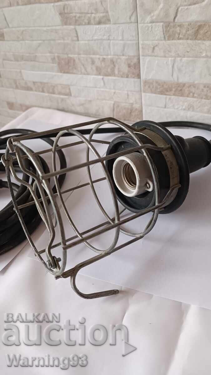 Γερμανικό φορητό φως εργασίας με κουμπί - παλιό μοντέλο - 6