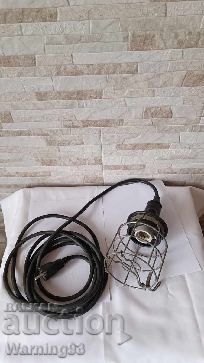 Γερμανικό φορητό φως εργασίας με κουμπί - παλιό μοντέλο - 7