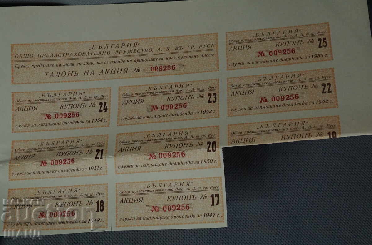 1931 Акция 100 лева Застрахователно дружество България Русе - 5