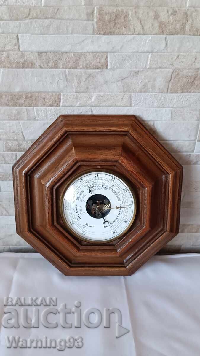 Delivery of Old German barometer with wooden base - hexagon Delivery of Old German barometer with wooden base - hexagon
