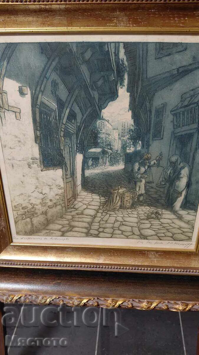 Petru Morozov acvatintă - tablou cu preț € 3000.00 | 5867.49 BGN