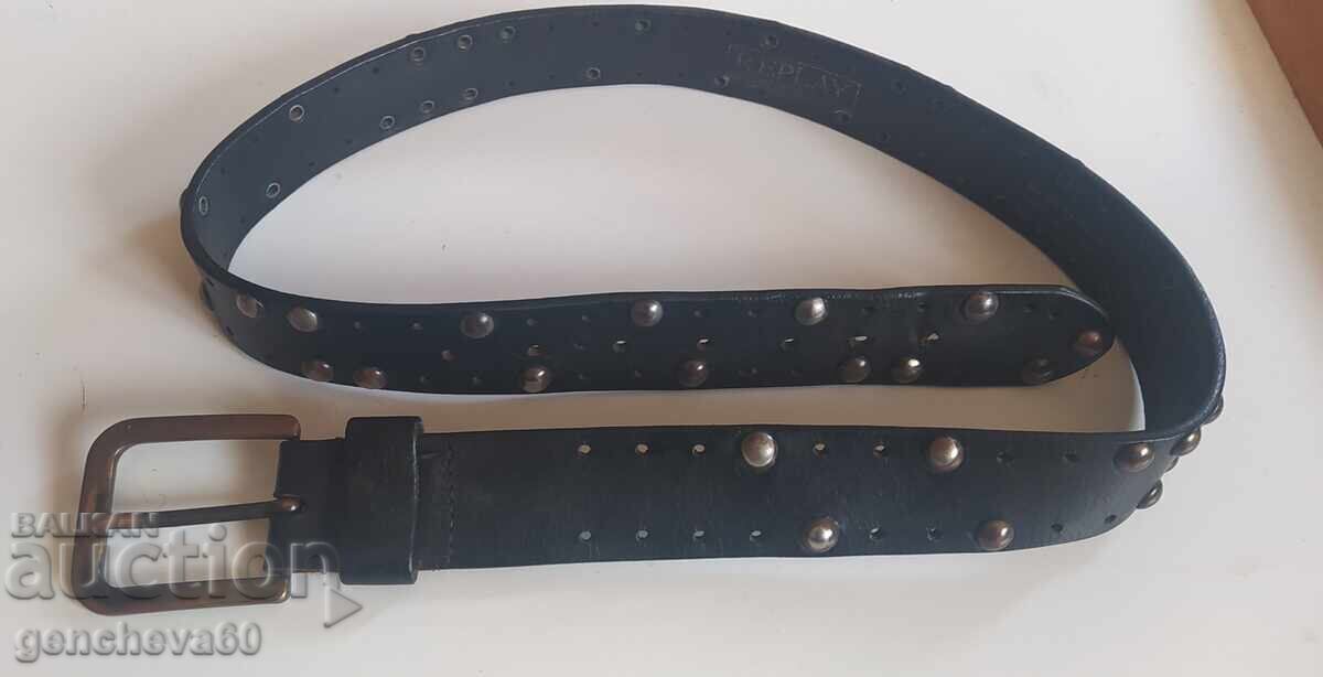 Auction Each REPLY vintage black belt, solid Auction Each REPLY vintage black belt, solid