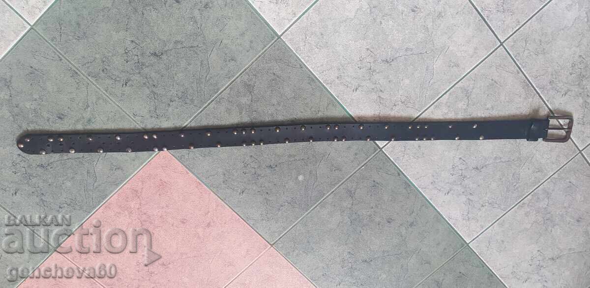 Μαρκόβ Δερμάτινη Ζώνη REPLY vintage μαύρη, χοντρή - 5