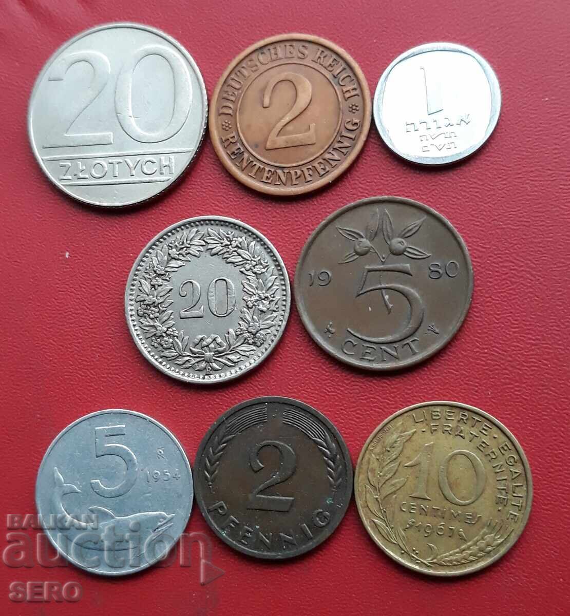 Смесен лот от 8 монети